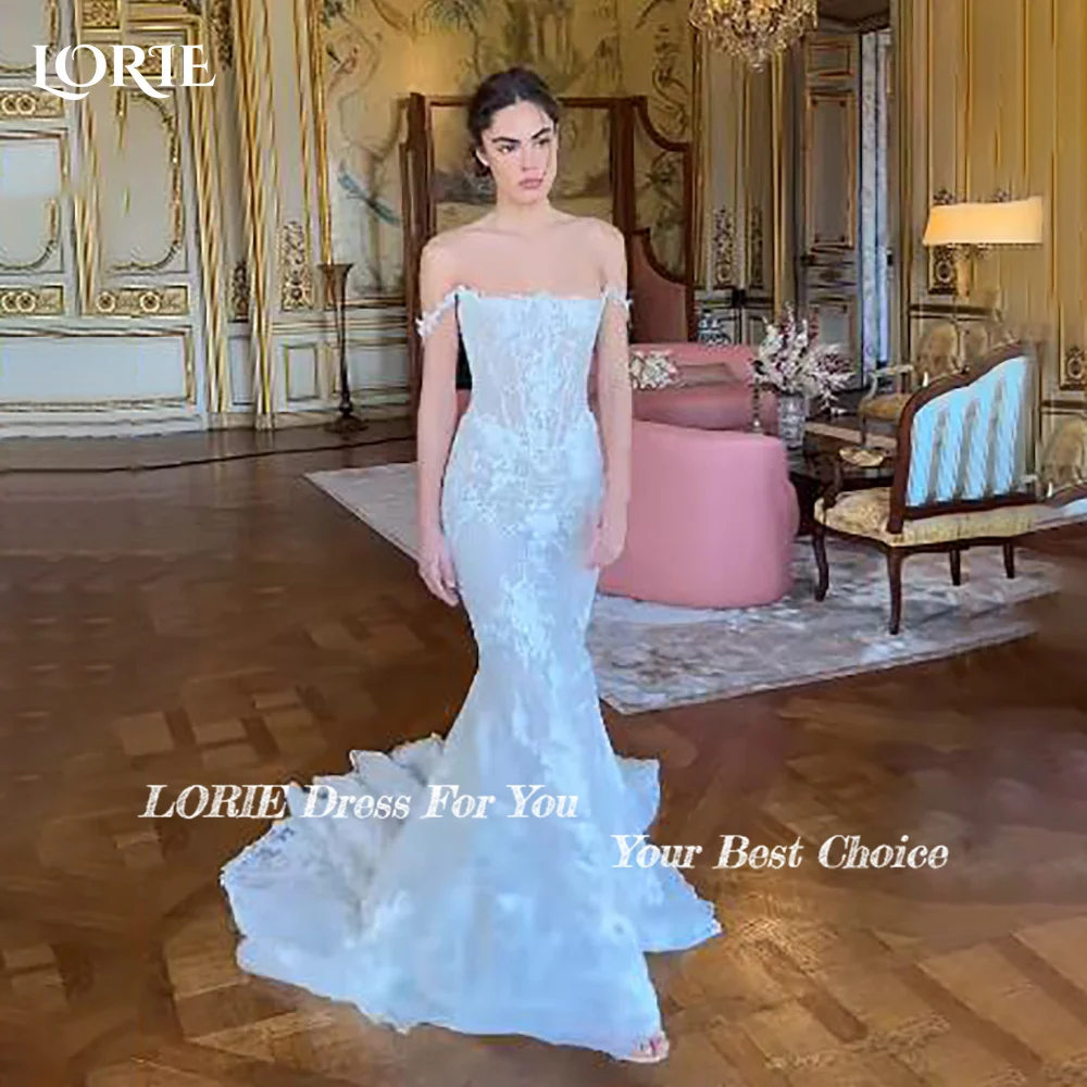 ローリー ヴィンテージ グリッター レース ウェディングドレス Aライン 光沢のあるフリル 恋人ボール ブライダルガウン プリンセス キラキラ花嫁ドレス カスタマイズ