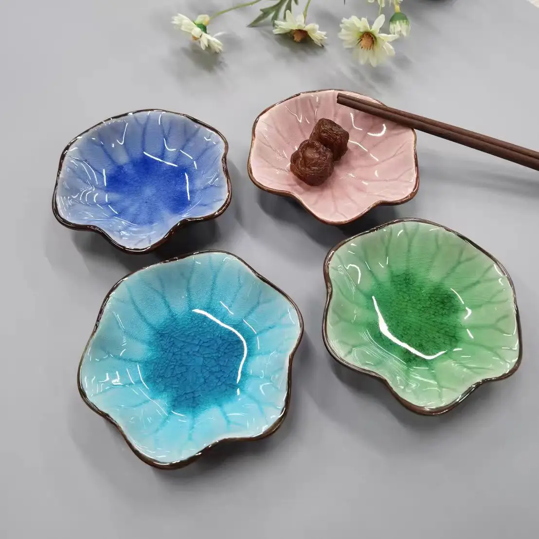 Japanese Style Ice Crack Glaze Sushi Plate Set | Premium Jingdezhen Ceramic Tableware | On Sale Now