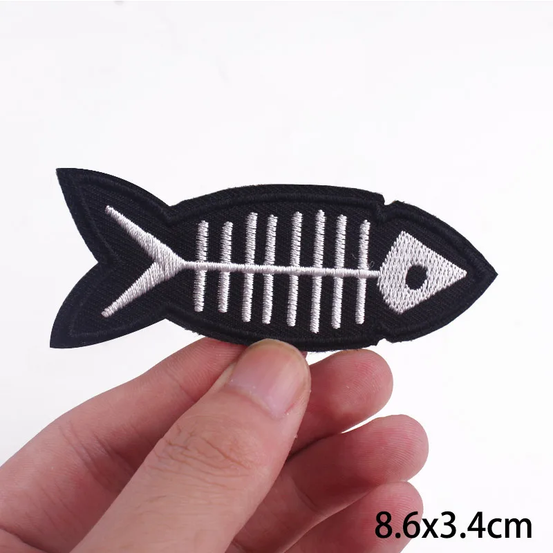 Fisch- und Forellen-Stickerei-Aufnäher für Kleidung, Outdoor, Wave Japan, Lucky Fish Patch, Aufnäher zum Aufbügeln, thermoadhäsiver Aufnäher – Detail 18