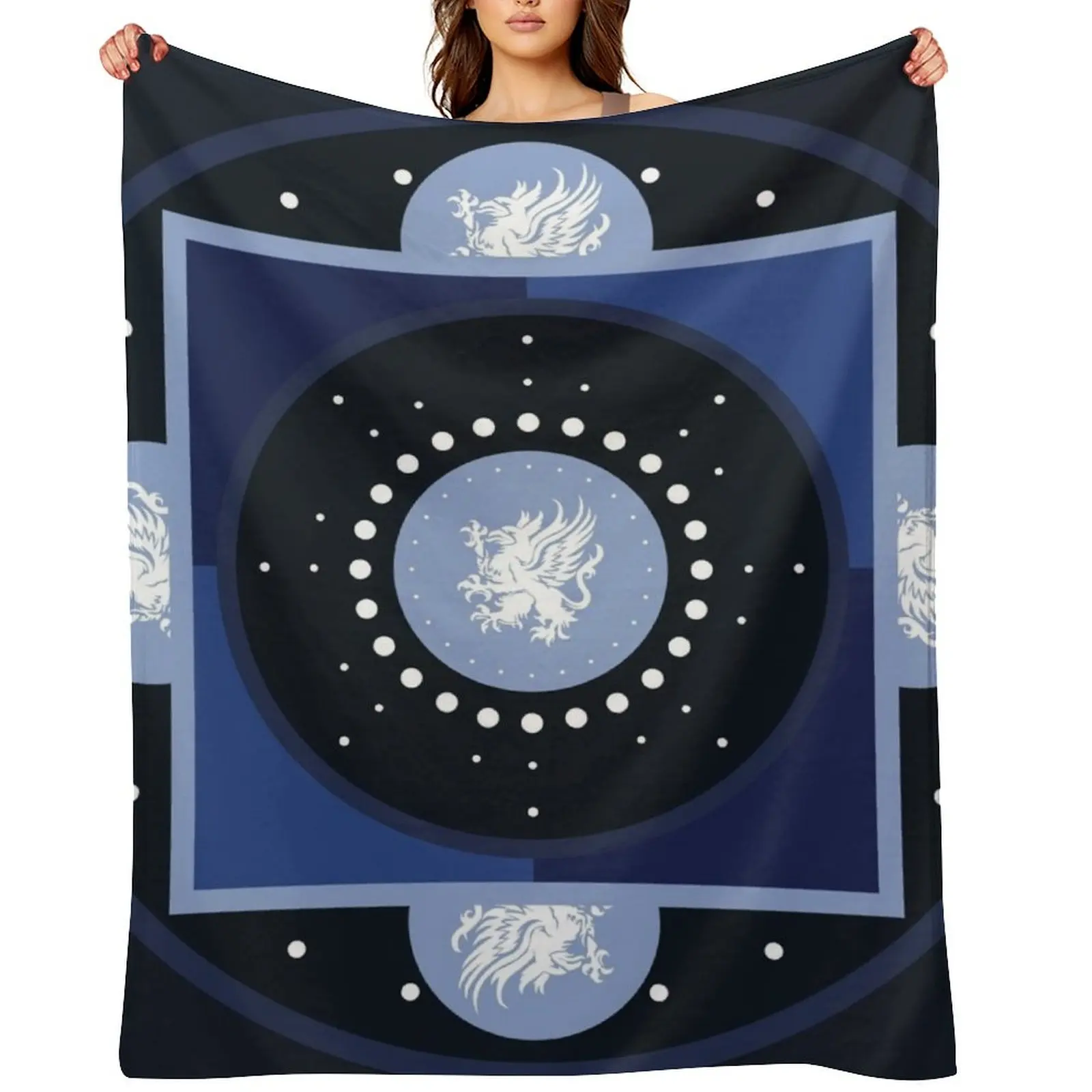 

Grey Warden Mandala - Dragon Age Geometric Art Throw Blanket Vintage Sofa wednesday Polar Blankets