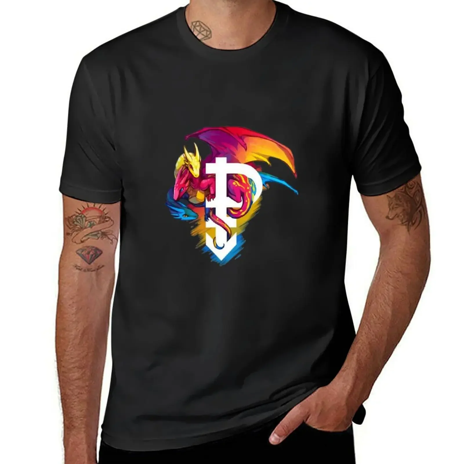 

pansexual dragon T-Shirt valentines clothes graphic tee shirt Luxury man boys whites mens big and tall t shirts