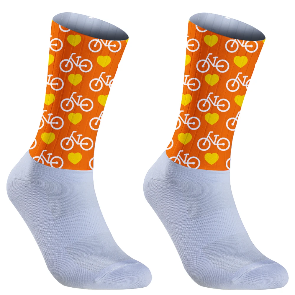 Calcetines de ciclismo para hombre, medias transpirables de nailon para exteriores, correr, escalada, bicicleta de montaña, novedad