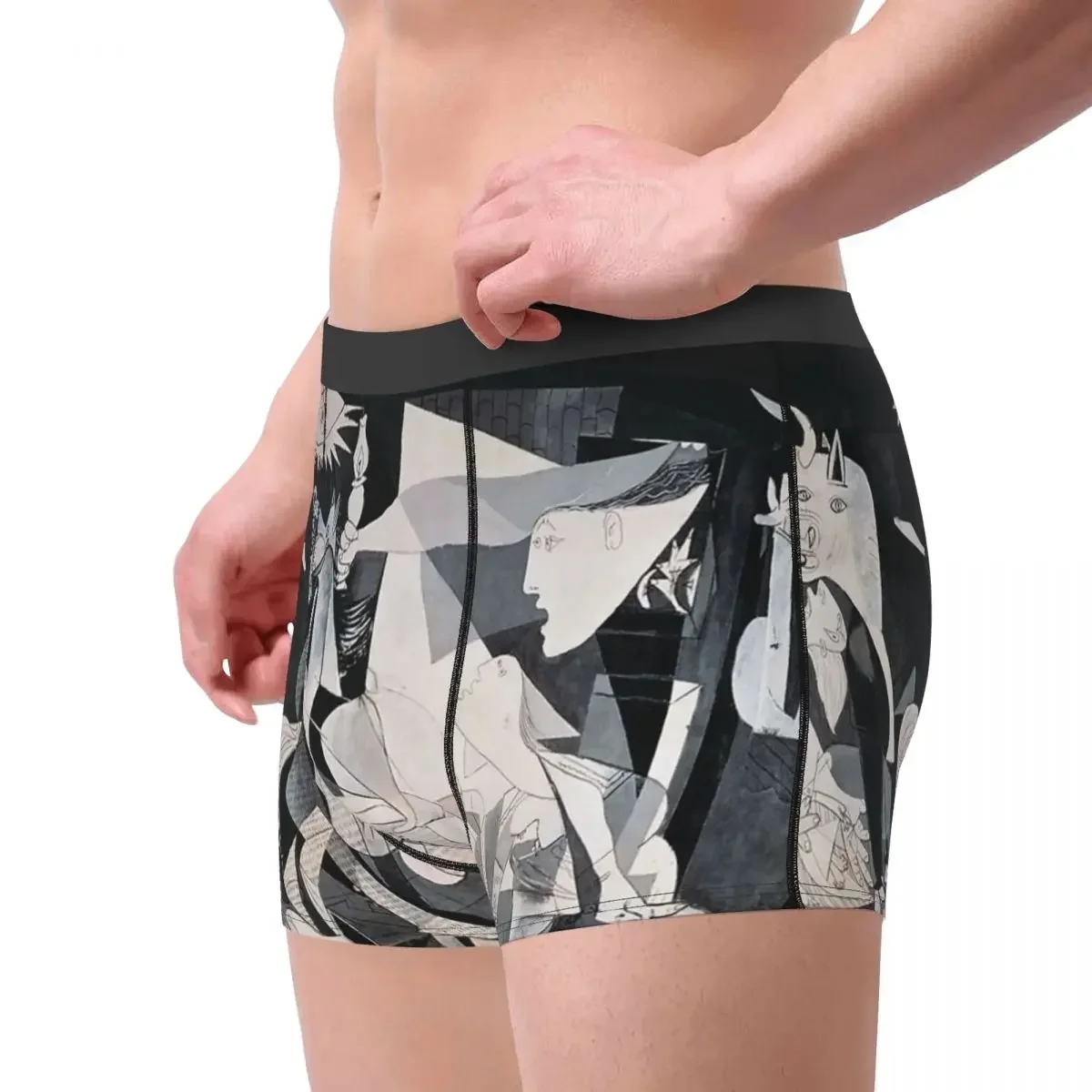 Pablo Picasso Guernica Men's Underwear Surrealism Art Boxer Shorts Panties Hot Breathable Underpants for Male