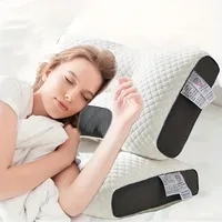New Neck Pillow Help Sleep And Protect The Neck Cervical Orthopedic Household Soybean Fiber Massage SPA Pillow For Sleeping