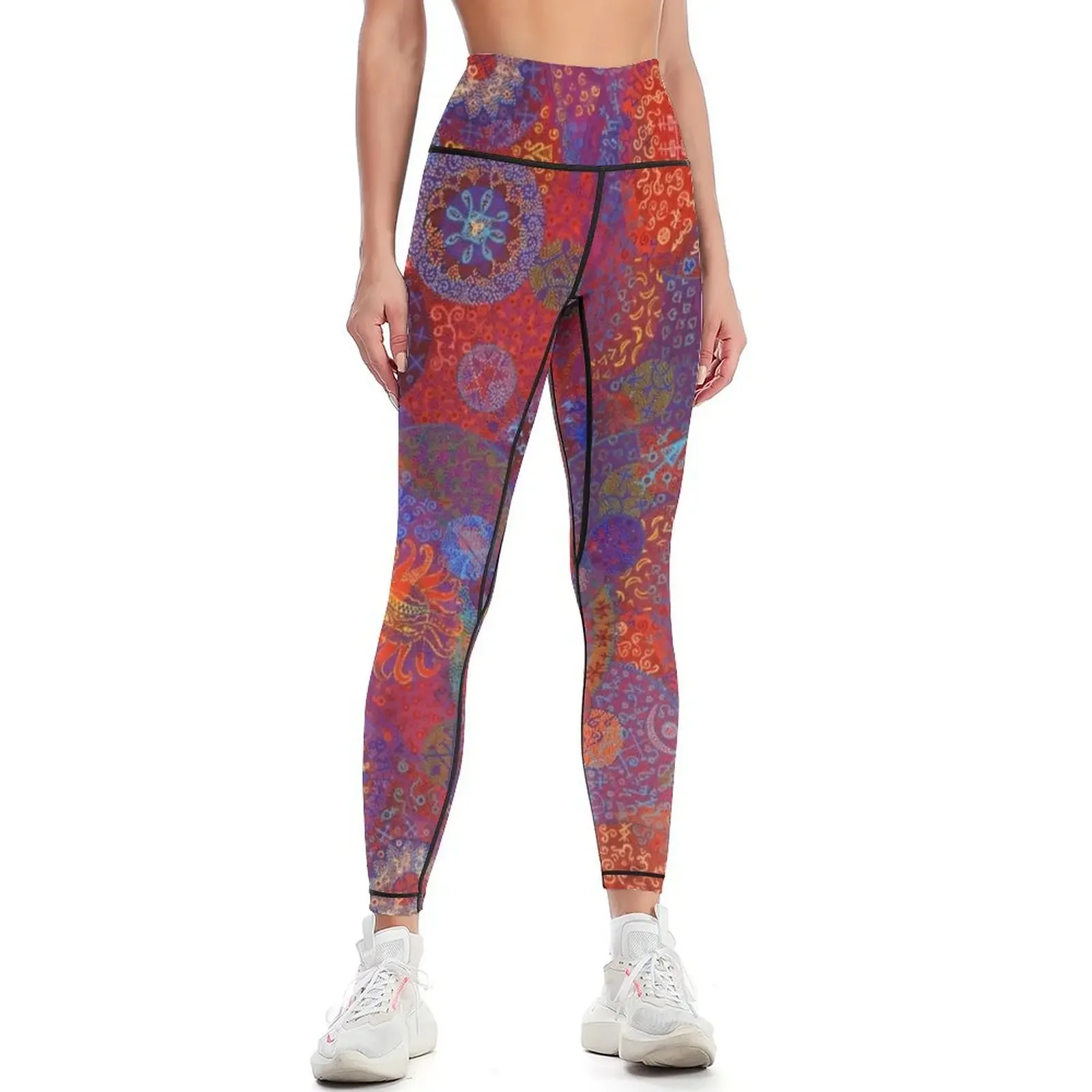 

Rose Window (repeat pattern) Leggings Women's sportswear harem pants sporty woman push up Clothing fitness Womens Leggings