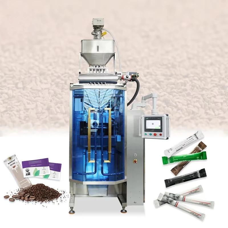 Customized Granule Packaging Machine Automatic Two Lanes Spice Stick Packaging 4 Gram Bag Coffee Sugar Packing Machine