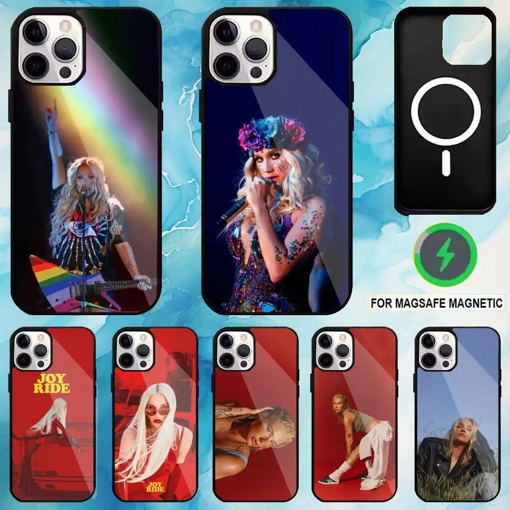 

Singer K-Kesha Phone Case For iPhone17,16,15,14,13,12,11 Plus,Pro Max Magnetic For Magsafe Wireless Charging