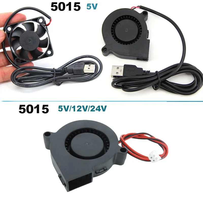 DC 5015 5V USB 5cm 50MM Blower fan CPU Cooler Cooling Fan for 3D Printer 50x50x10mm sleeve bearing Fans for Small Extruder W28