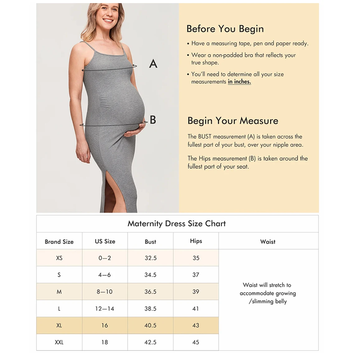 Women\'s Square Neck Ribbed Maternity Dress Spaghetti Strap Bodycon Dresses Square Neck Maternity Clothes for Baby Shower MA001