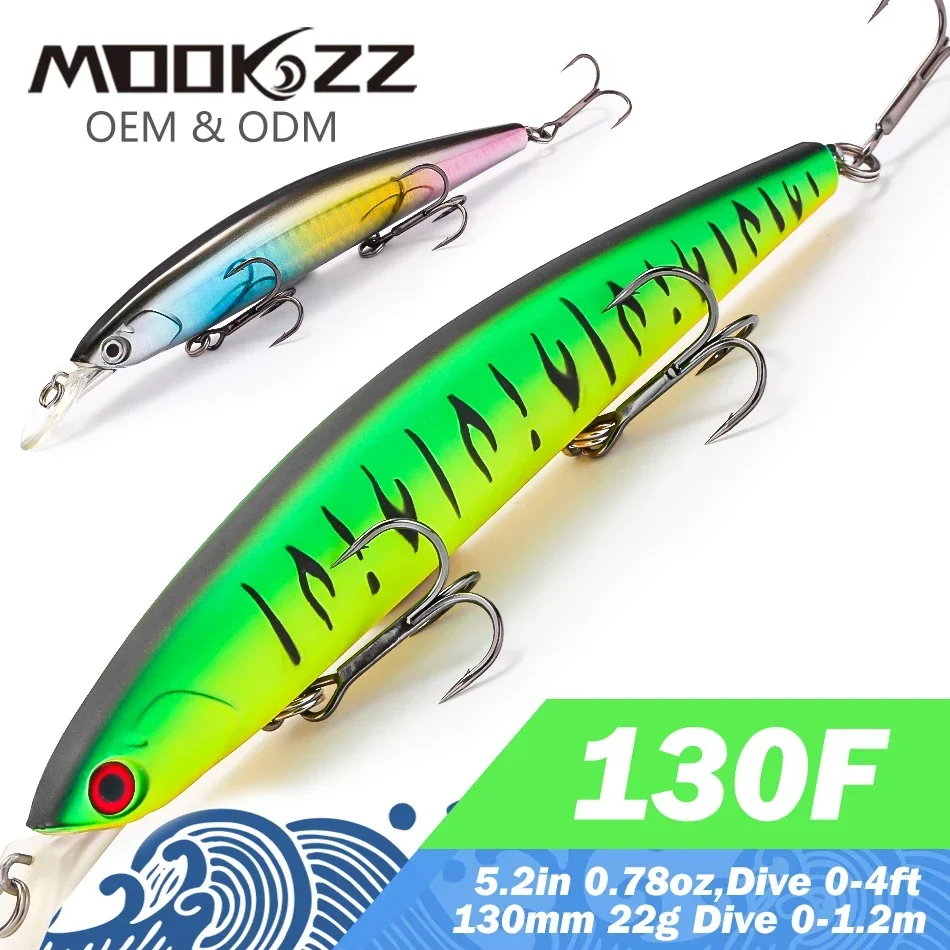 

MOOKZZ Floating 2023 New Arrival Hot Sale Minnow 13CM 22G Hard Fishing Lure Bait Hot Fishing Tackle Artificial Lures Bait