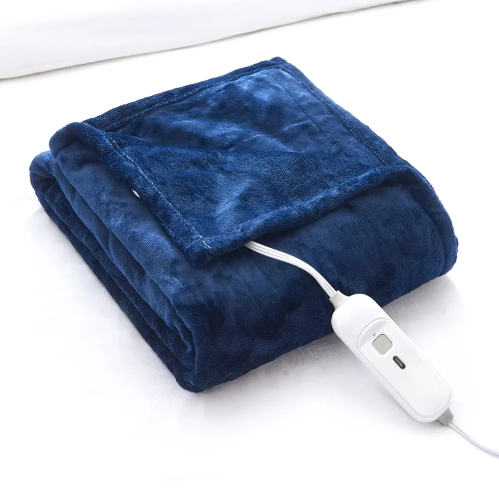 

Мягкое флисовое одеяло King Size 72*84 дюйма с электрическим подогревом, сложенное и портативное, для зимнего носимого чехла