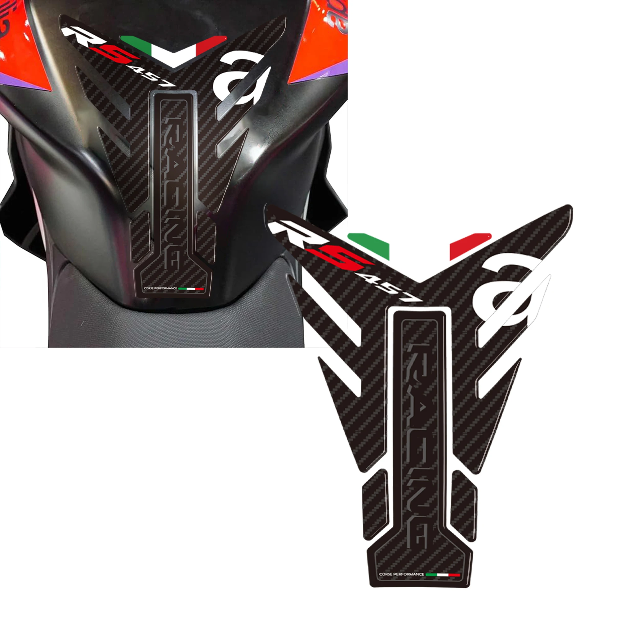 Motorcycle 3D Sticker Ignition Key Zone Protector Decal Compatible with Aprilia RS 457 2024