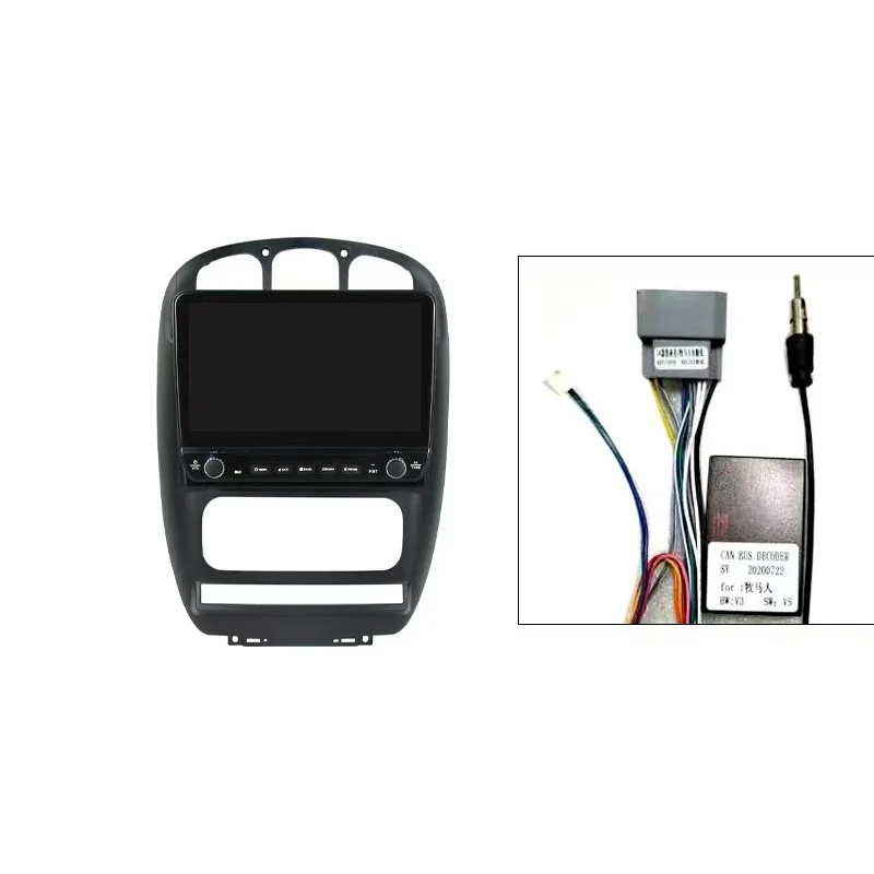 10 "6 + 128GB Android13 Für Dodge Caravan 2000-2007 Auto Radio QLED Multimedia Video Player GPS navigation CarPlay Keine 2 Din Stereo