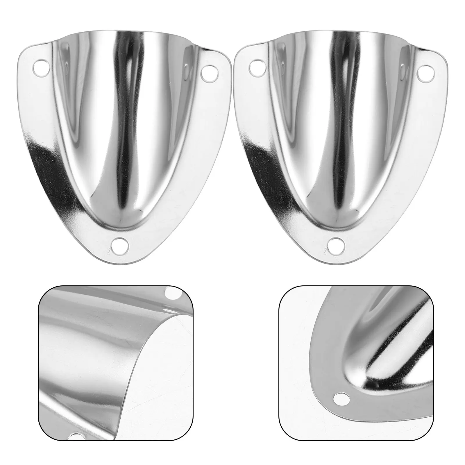 10Pcs Stainless Steel Boat Marine Vent Cover Clam Shell Air Ventilation Grille for Yacht Engine Cabin Airflow Exhaust Vent Cap