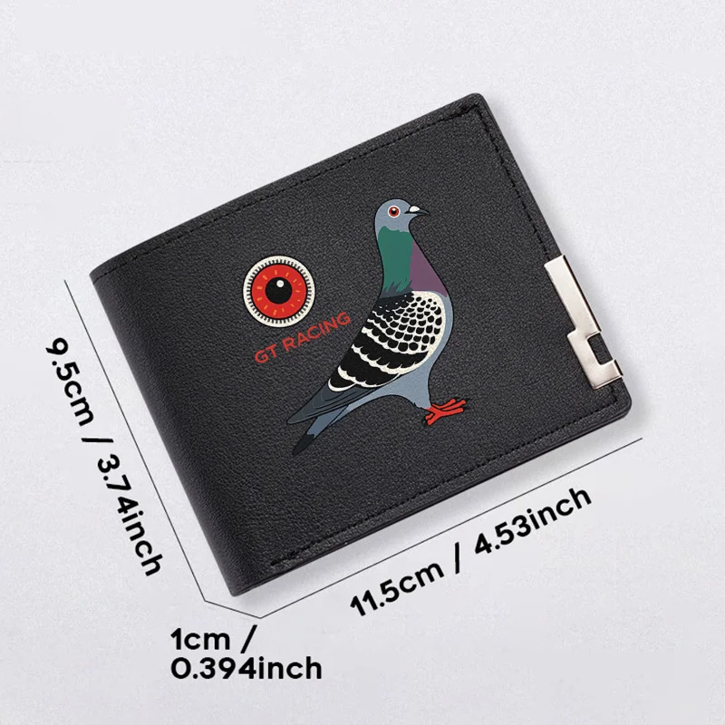 GT RACING PIGEON EYE DESIGN MEN'S SLIM WALLET PU LEATHER DURÁVEL LIGHTWEIGHT BUSINESS ACESSOR DE MODA