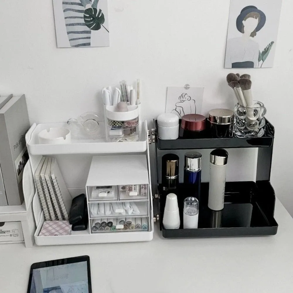 

Acrylic Double Layer Storage Rack Display Tray Anime Figurine Organizer Cosmetic Storage Rack Model Shelf Plastic