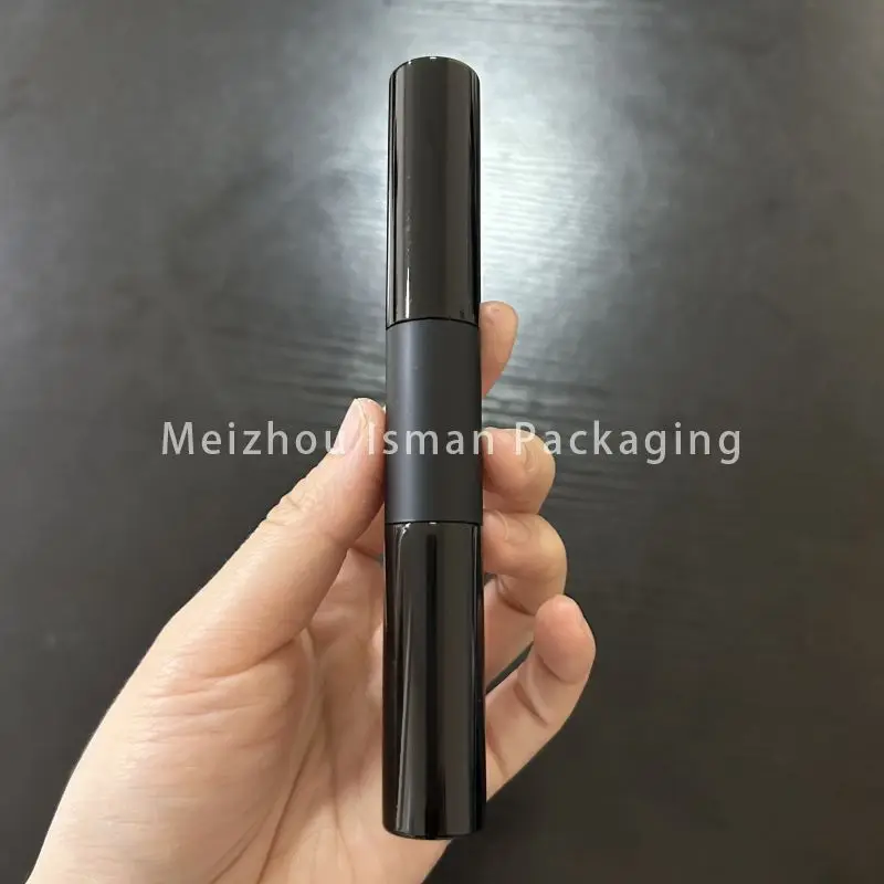 50 Stück nachfüllbar 8ml * 2 schwarz doppelseitige Wimpern kleber Tube Mascara Zauberstab Tube leere Verpackung mit Pinsel