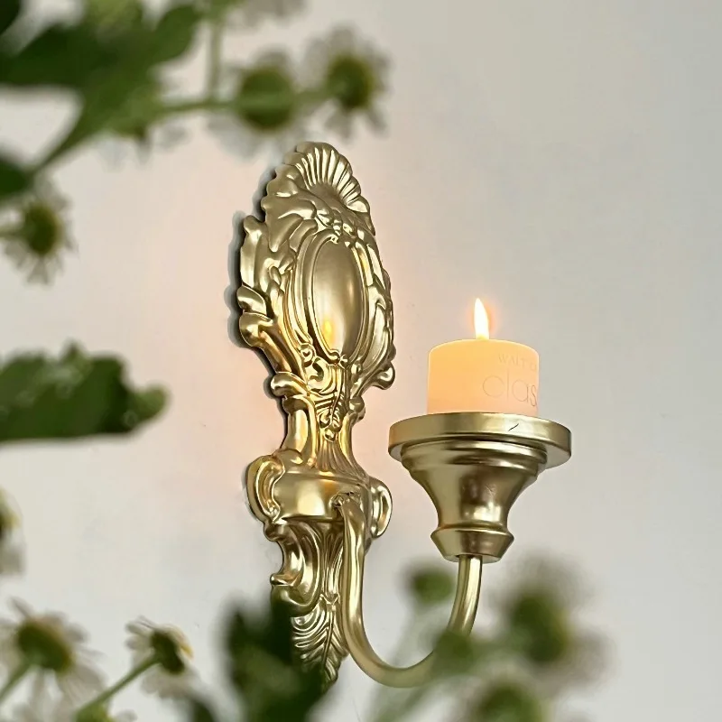 2pcs Rustic Iron Wall Sconce Vintage Candle Holder for Farmhouse Cabin Porch Living Room Decoration