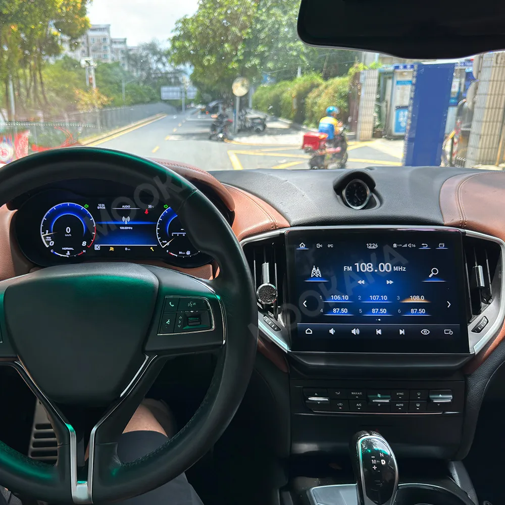 Car Dashboard Digital Cluster For Maserati Ghibli 2014-2023 Carplay Map Navigation Virtual Cockpit Speedometer Meter Head Unit
