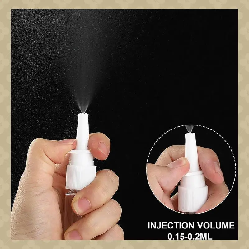 AB45 160Pcs Nasal Spray Bottle, 10ML Clear Small Empty Nose Spray Bottle Reusable Fine Mist Sprayers For Travel