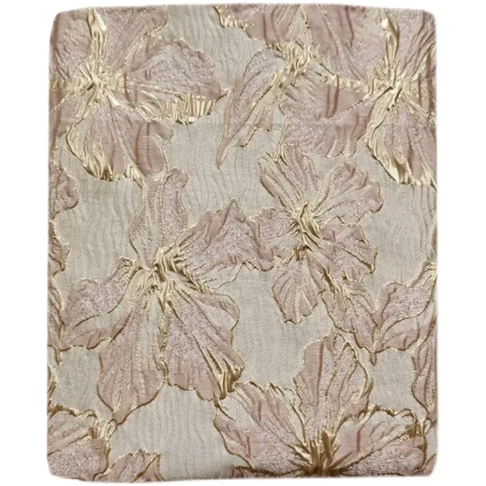 

Jacquard Brocade Fabric Metal Wire Embossed Stiff Material Dress Fashion Fabrics Diy Sewing Wholesale Cloth by the Meter