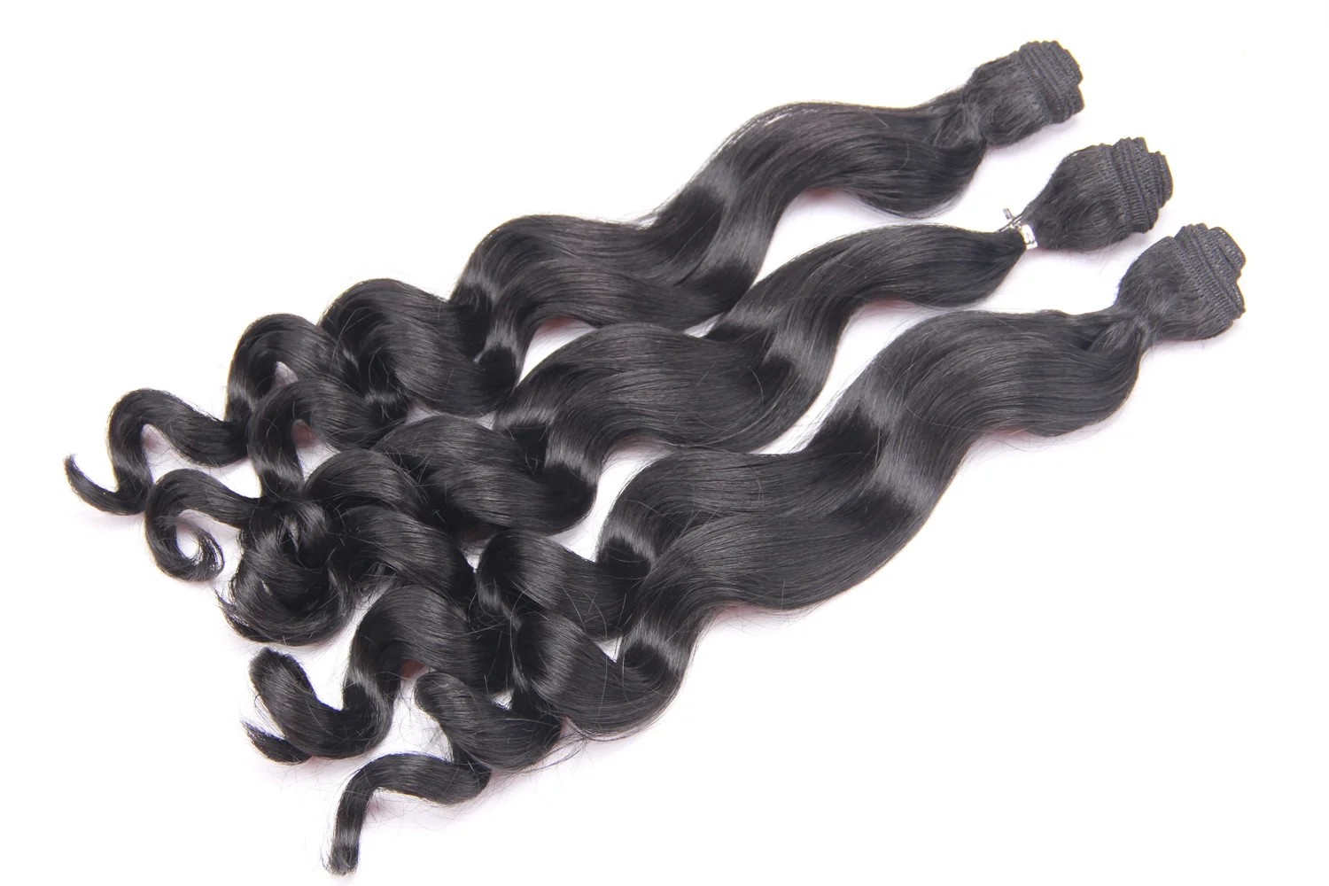 Extensões de pacotes de cabelo sintético ondulado de 20 polegadas para mulheres |   Extensões de cabelo resistentes ao calor |   Fácil de instalar