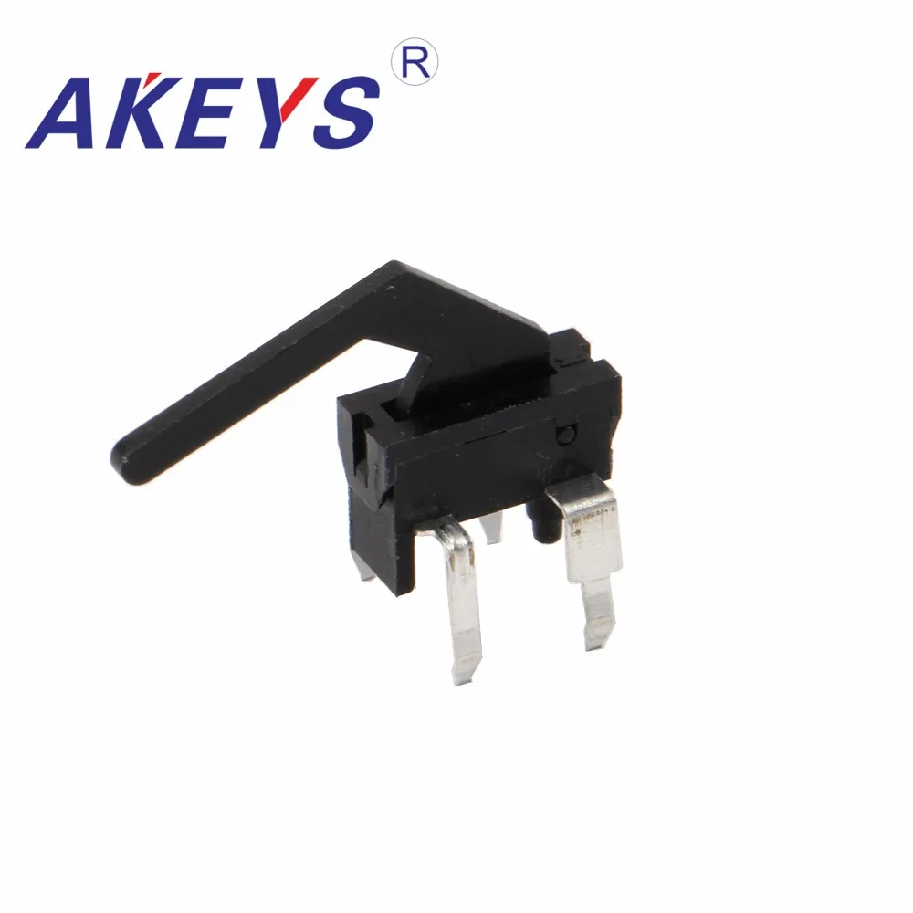 10PCS KFC-V-106 game console accessory 4-pin straight insertion with long bent handle reset micro motion detection limit switch