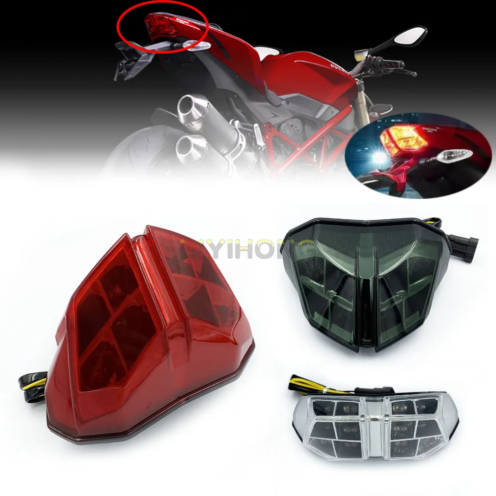 For DUCATI Streetfighter 848 1100 2012 2013 2014 Motorcycle Integrated LED Tail Light Turn signal Blinker Lamp