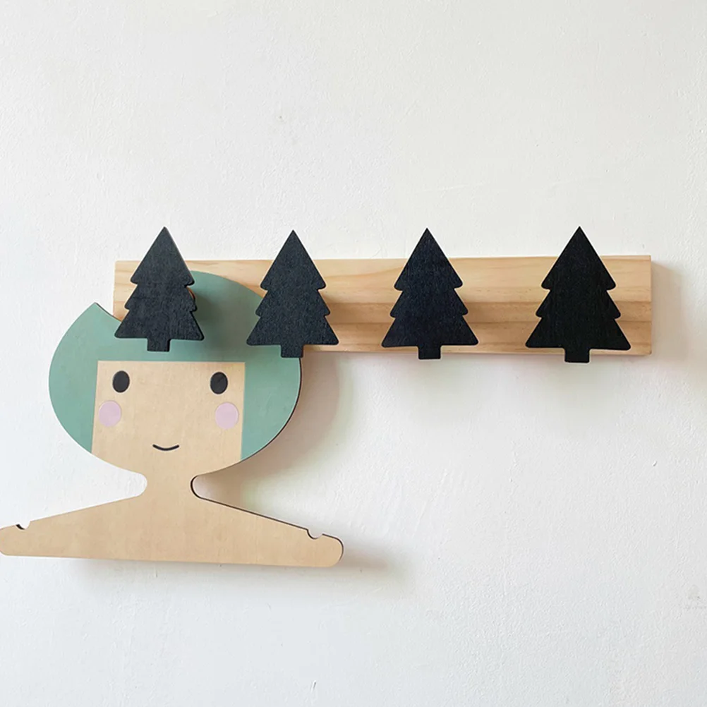 

Nordic Christmas Tree Hooks Wall Mounted Coat Rack Sturdy Wood Clothes Hangers Hat Hooks Home Decor Kids Room Wall Hanging
