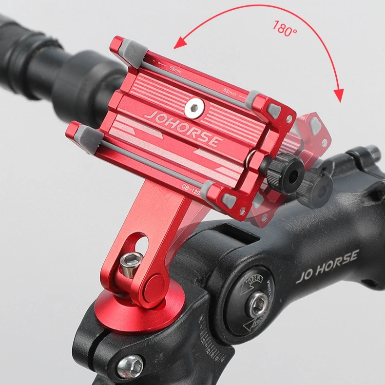 

360 ° Вращающийся держатель для телефона на велосипеде, надежный держатель для телефона MTB, велосипедный держатель, алюминиевый регулируемый нескользящий автомобильный держатель для велосипеда