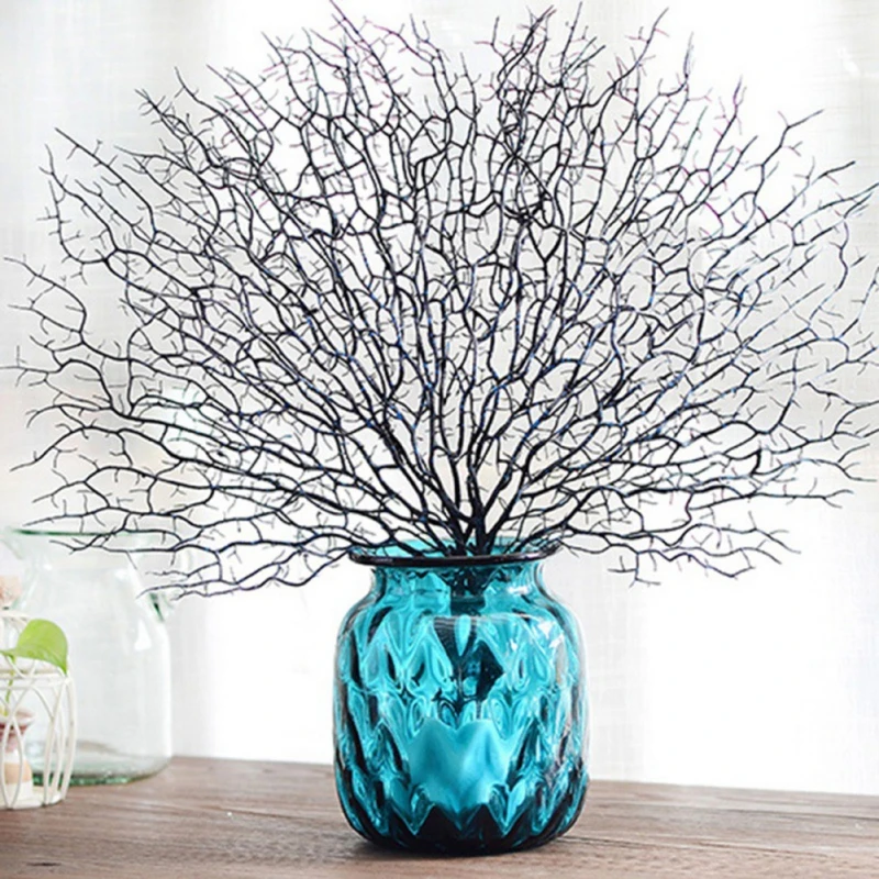 Artificial Peacock Coral Branch Home Decoration Fake Plant Valentine's Day Wedding Flower Wall Material DIY