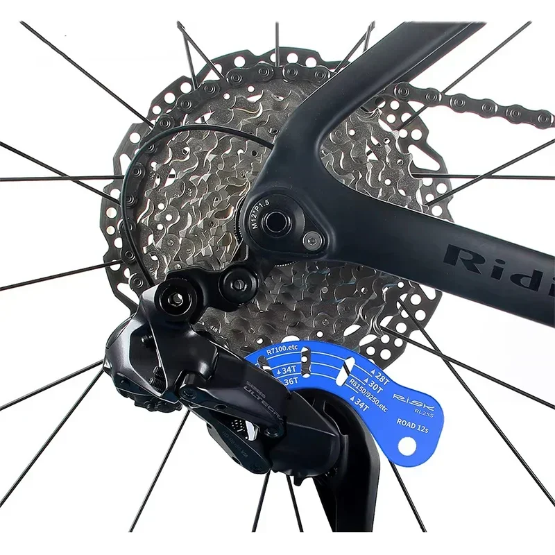 الطريق الدراجة 12T الكهربائية الخلفية Derailleur الضابط تعديل مقياس دليل أداة سلسلة الفجوة أداة ل R7100 R7150 RX820 R8150