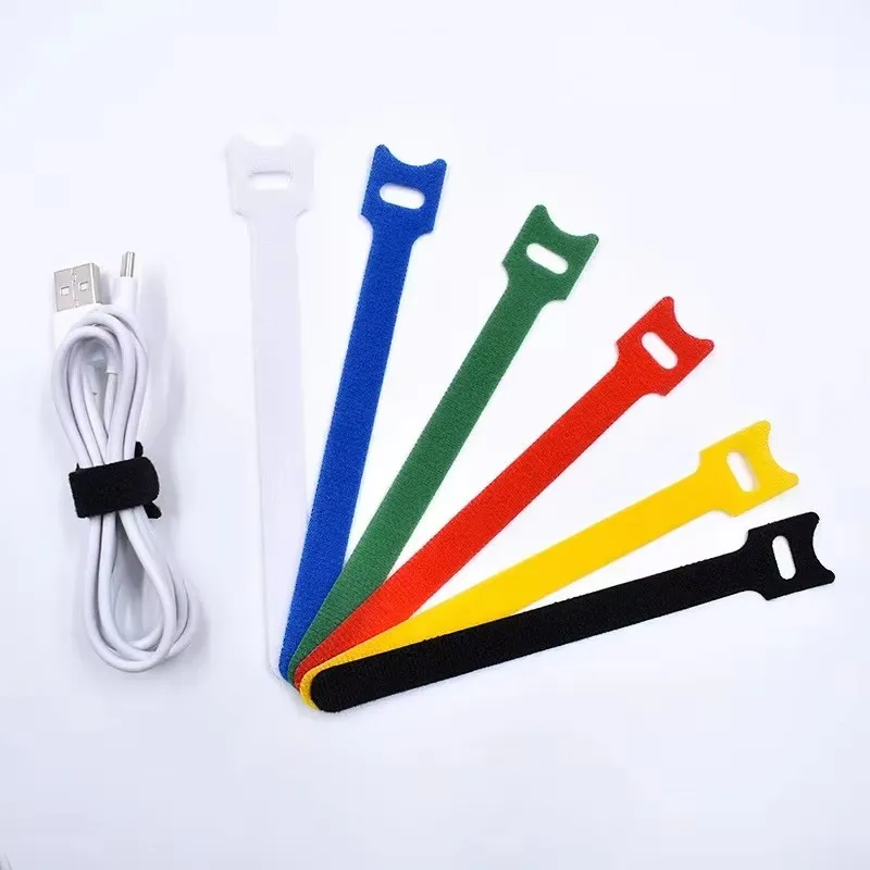 10/30/50pcs Multi-Purpose Fastener Cable Straps Tape Cable Ties Reusable Hook Loop Strips Wire Ties Cables Organizer Cord Wraps