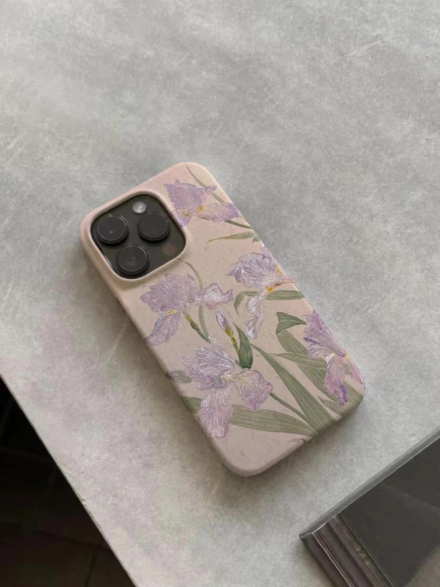 أنيقة القزحية نمط على الوردي الفاتح خلفية جراب هاتف آيفون 17 16 15 14 11 12 13 برو ماكس الهواء زائد الغطاء الخلفي