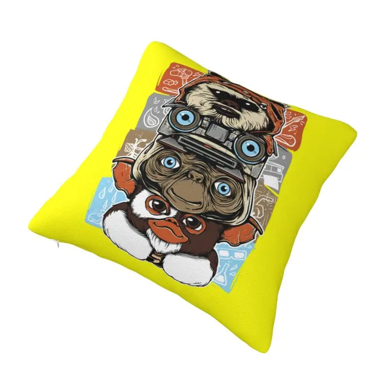 Custom 80s Horror Christmase Movie Lcon Pillow Covers Gremlins Gizmo Monster Gremlin Film Nordic Cushion Cover Car Pillowcase