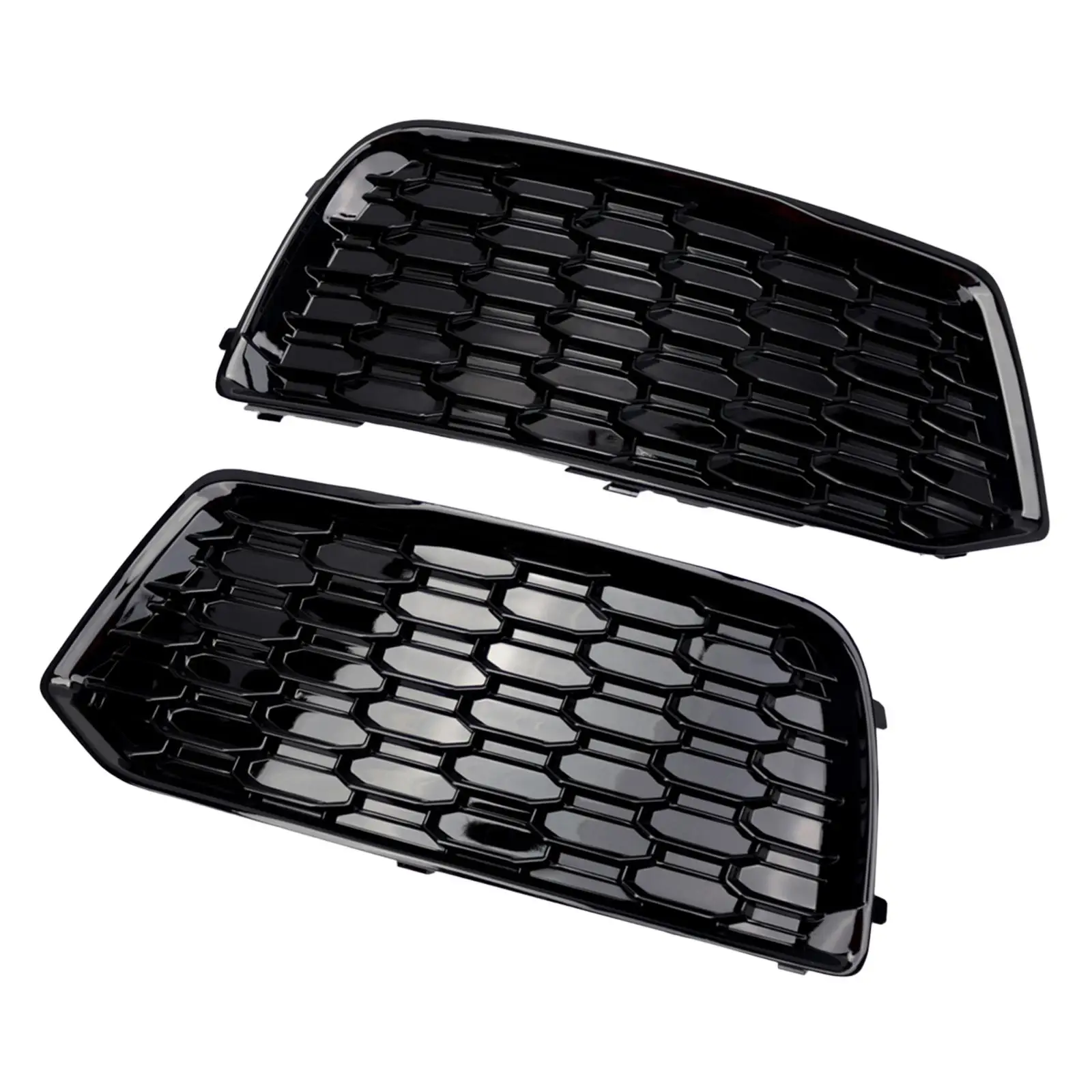 2 Pieces Front Side Grille Lower Net 80A807680D 80A807679D High Performance Assembly Accessory Black for Audi Q5 2018 -2020