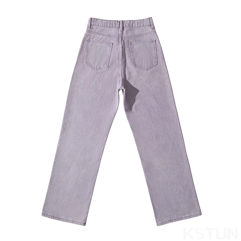 KSTUN 2025 Dames Multi-Color Rechte Jeans Casual Wijde Pijpen Denim Broek Comfort Dagelijkse slijtage Nieuwe collectie ​   Broek met hoge taille