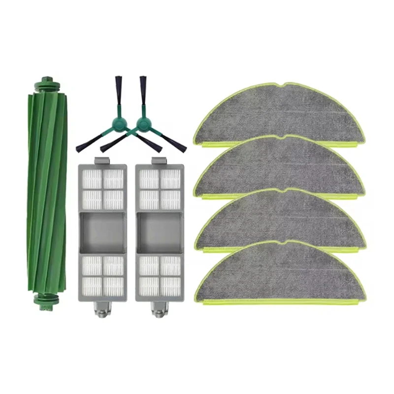 UNCL 예비 부품 키트- 메인 브러시, 사이드 브러시, 필터, 걸레 천(9PCS) Irobot Roomba 205 콤보/205 Vac 로봇 진공 청소기용