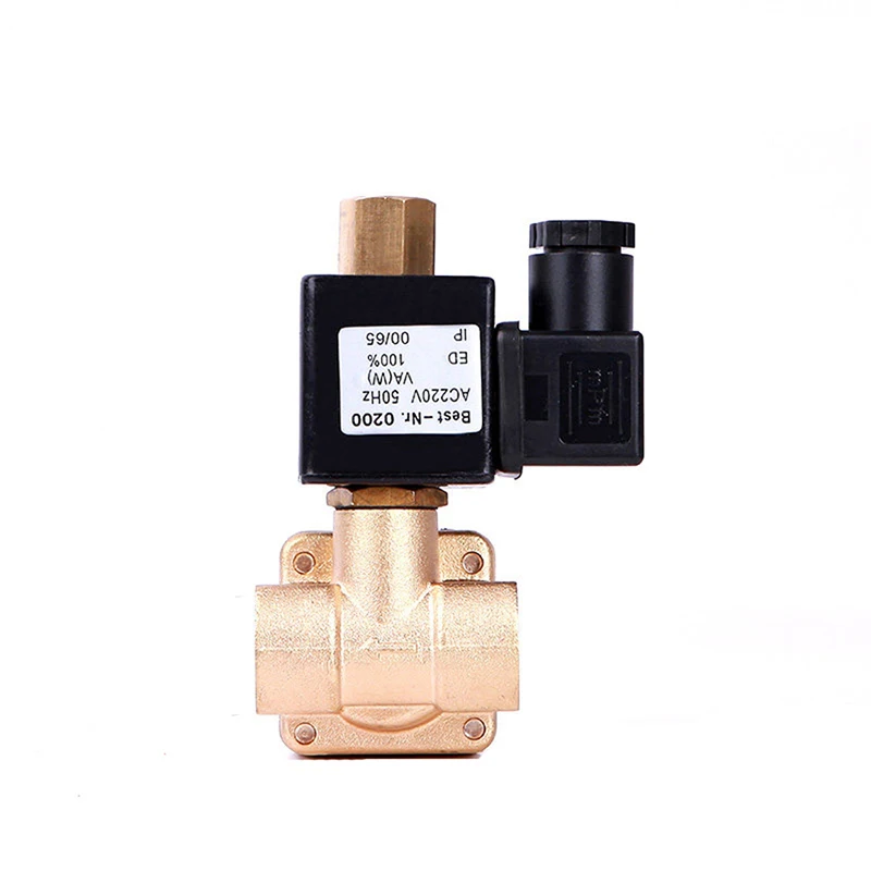 

1/4" Normally Open High Pressure Solenoid Valve 0955 Series 220V 110V 24V 12V Brass 1.6MPA Water Valve Air Valves