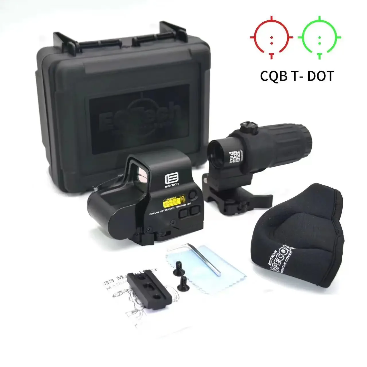 

Eotech High Quality G33/G43/G45 3X 5X Magnifier Optical Rifle Scope with Flip To Side Picatinny Rail QD Mount 558 Red Dot Sight