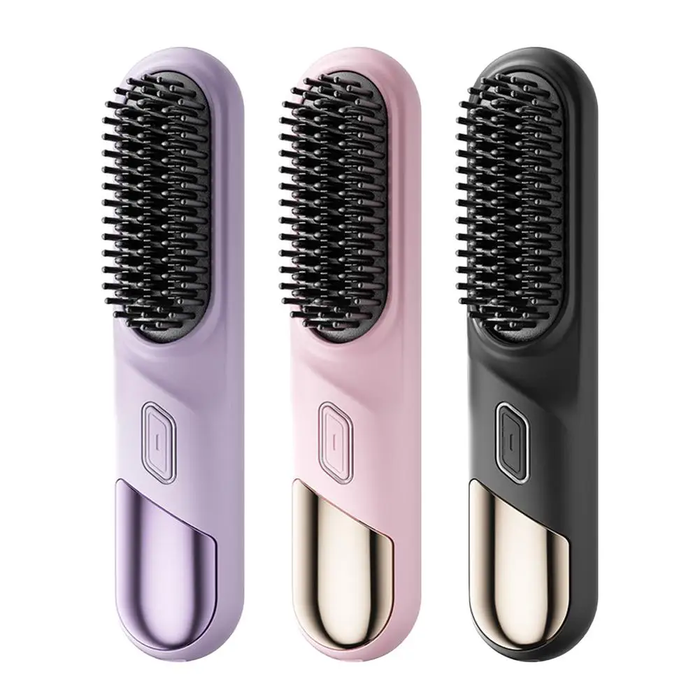 Wireless Straight Hair Comb Negative Ion Portable Hair Care Styling Comb Quick Straight Hair Rechargeable Beauty Hair Tools