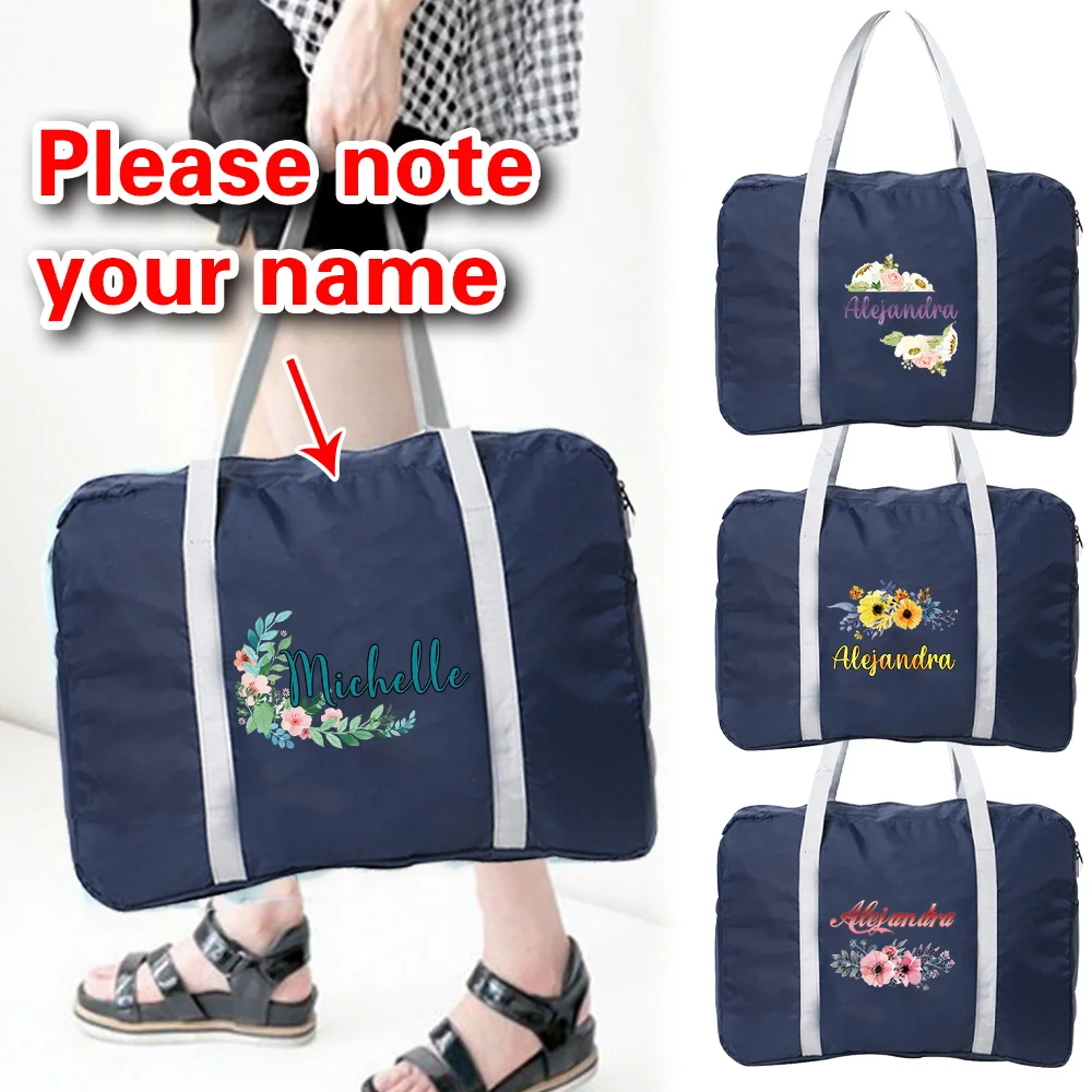 

Персонализированная индивидуальная складная дорожная сумка большой емкости для хранения багажа, дорожная ручная посадочная сумка