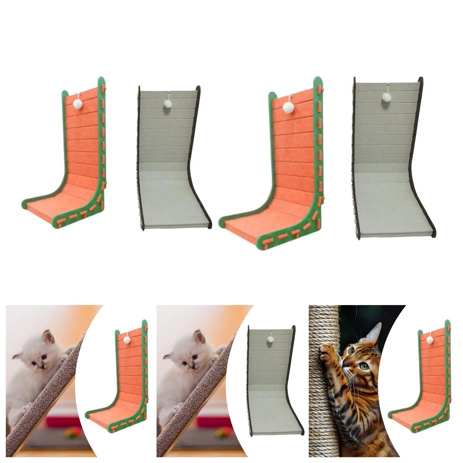 Cat Scratch Post Claw L Shaped Scratch Ball Felt Cat Sleeping Nest Prevent Furniture Damage Scratcher Cardboard Pad