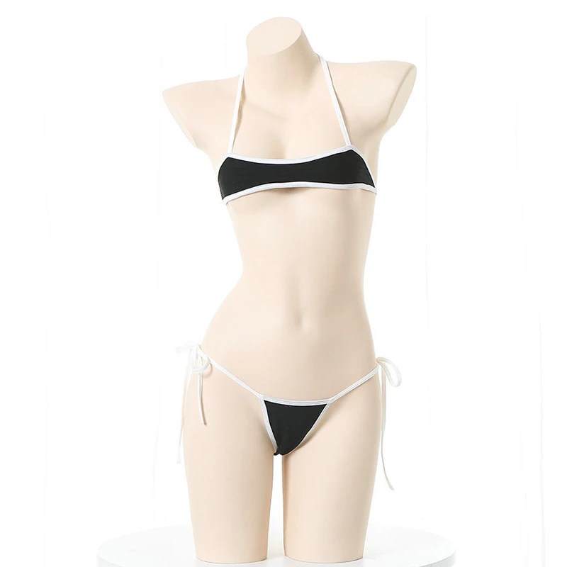 AniLV-Maillot de bain bikini trois points pour femmes, sous-vêtements de plage d'été, pyjamas de sport pour filles, olympiques de cosplay, tenues