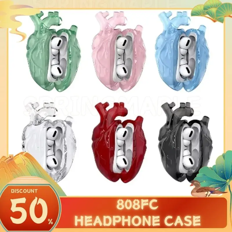 808FC Heart Headphone Case 808 fc Earphone Case Hearing Headphone Cases Customize airpods pro 2 For Airpod3 Pro/Pro2 Phone Gift