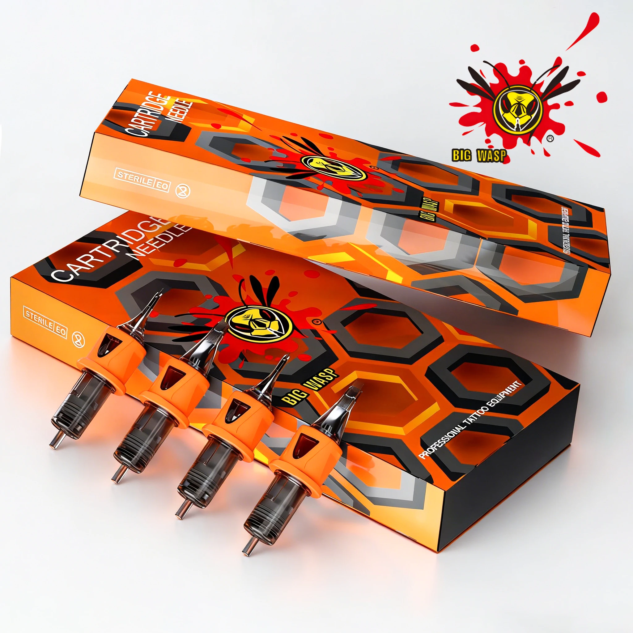 

BIGWASP 10 шт. одноразовые оранжевые иглы для картриджей для татуировки RM/RL/M1/RS диаметр иглы 0,30/0,35 мм игла для татуировки для тату-машины