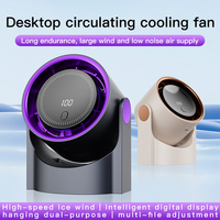 Desktop turbofan Portable Rechargeable Fan Outdoor Fan with Strong Wind Power 100 Level Wind Speed Adjustment Timing Function