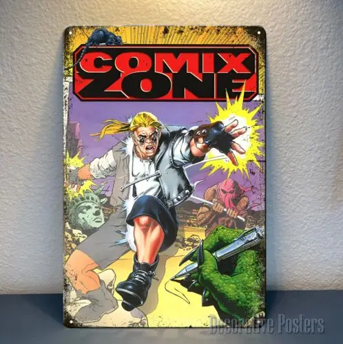 1d,Comix Zone Retro Video Game Metal Poster - Size:  (20x30cm) Sign
