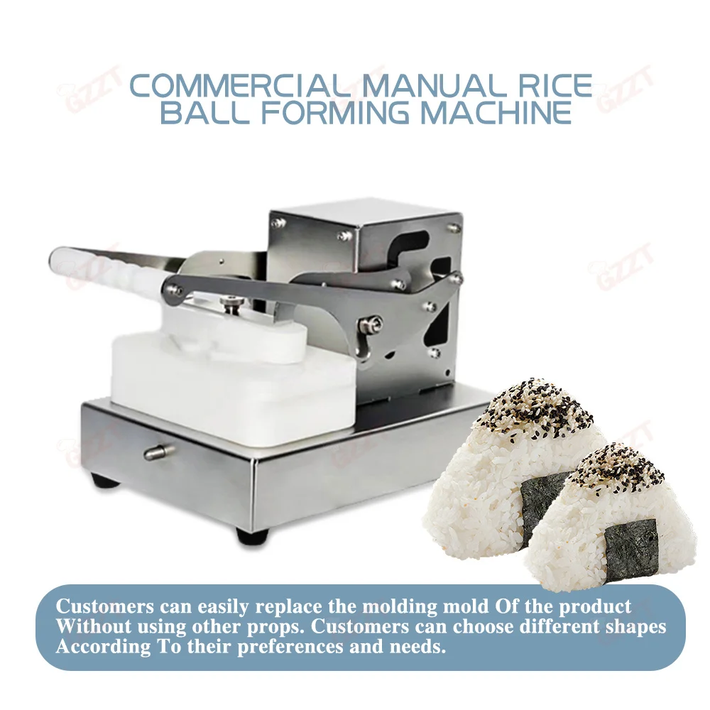 GZZT FT-60 Manual Rice Ball Forming Machine Triangle Sushi Making Maker Rice Ball Pressing Machine Food Processor