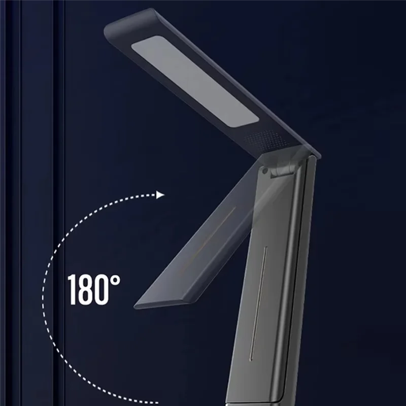 

A84E-Foldable LED Desk Lamp With Dual Charging & Plug-In Options, Eye Protection For Study, Bedroom Bedside Light